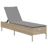 vidaXL Set Lettini Prendisole con Cuscini 3pz Marrone in Polyrattan