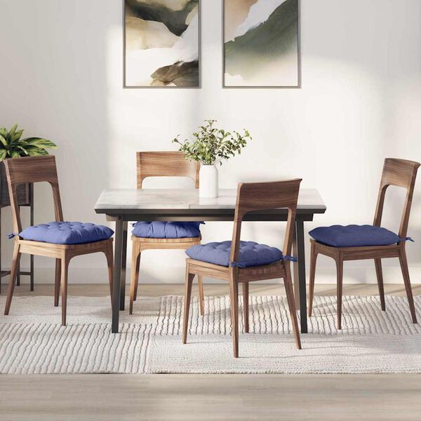 vidaXL Cuscini per Seduta 2 pcs Blu jeans 40 x 40 x 6 cm Tessuto