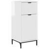 vidaXL Mobile da Bagno con cassetto Bianco Lucido 39,5 x 36 x 88 cm