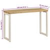 vidaXL Tavolo Consolle 120x35x76 cm Legno Massello di Mango e Acciaio