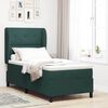 vidaXL Letto a molle con materasso Verde Scuro 200 x 100 cm Poliestere