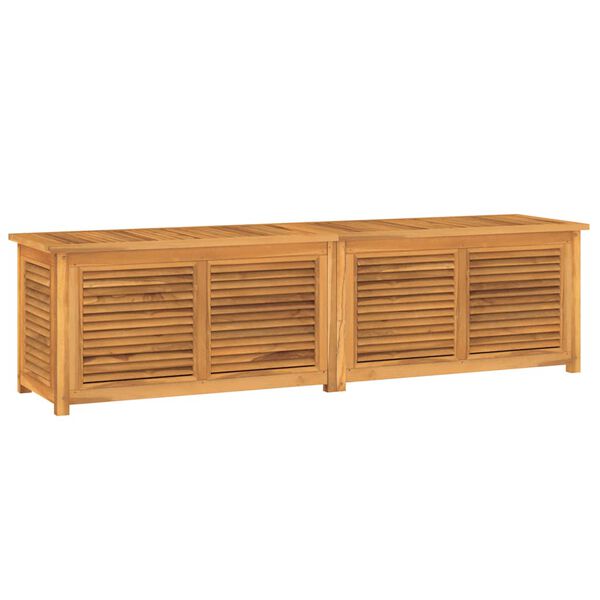 vidaXL Contenitore Giardino con Borsa 200x50x55 cm Legno Massello Teak