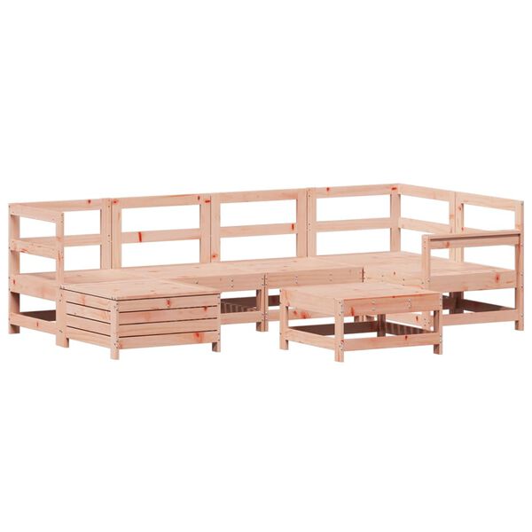 vidaXL Set Divani da Giardino 7 pz in Legno Massello Abete Douglas
