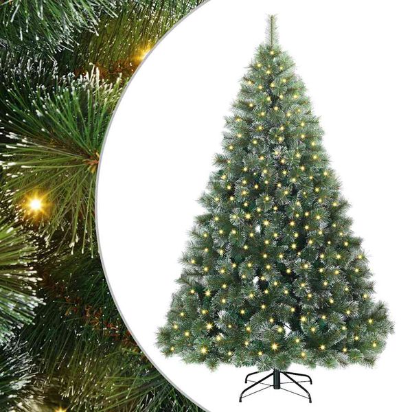 vidaXL Albero di Natale artificiale con 300 LED Verde 180 cm PE e PVC
