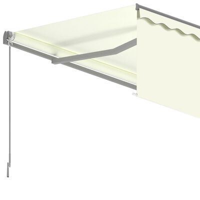 vidaXL Tenda da Sole Retrattile Manuale con Parasole 3x2,5 m Crema