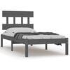 vidaXL Giroletto Grigio in Legno Massello 90x200 cm