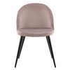 Venture Home Sedie da Pranzo 2 pz Velvet Velluto Nero e Rosa Polvere