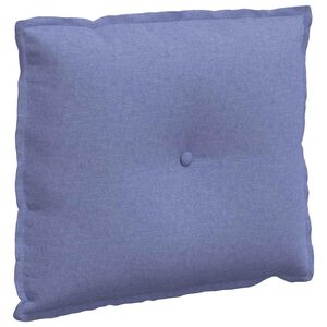 vidaXL Cuscino per Schiena Blu jeans 60 x 19 x 50 cm Tessuto