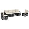 vidaXL Set Divano da Giardino 6 pz Nero polyrattan