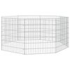 vidaXL Recinto per Animali Ruspante 8 Pannelli 54x60 cm Ferro Zincato