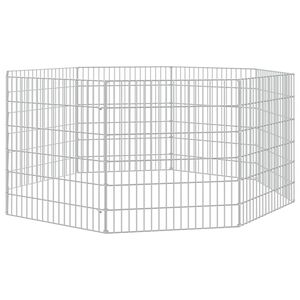 vidaXL Recinto per Animali Ruspante 8 Pannelli 54x60 cm Ferro Zincato