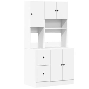 vidaXL Mobile da Cucina Bianco 95x50x180 cm Legno Multistrato