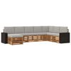 vidaXL Set di divani da esterno 8 pcs Naturale e Grigio Chiaro