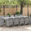vidaXL Set da Pranzo per Giardino 13 pcs Grigio chiaro Poly Rattan