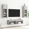 vidaXL Mobile Porta TV con Luci LED Grigio Sonoma 60x30x30 cm