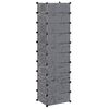 vidaXL Scarpiera Modulare a 10 Scomparti Nera
