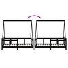 vidaXL Giroletto per Bambini Nero 70x140 cm in Legno Massello di Pino