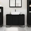 vidaXL Mobiletto per Lavabo Altro Rovere Nero 91 x 35 x 60 cm