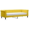 vidaXL Divano Letto con Materasso Giallo 80x200 cm in Velluto