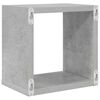 vidaXL Mensole Parete a Cubo 4 pz Grigio Cemento 22x15x22 cm