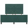 vidaXL Letto a molle con testiera Verde Scuro 140 x 200 cm Velluto