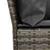 vidaXL Set Divani da Giardino 3 pz con Cuscini Grigio in Polyrattan