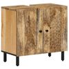 vidaXL Mobile Lavabo da Bagno 62x33x58cm in Legno Massello di Mango
