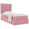 vidaXL Letto con contenitore e materasso Rosa 90 x 200 cm Velluto