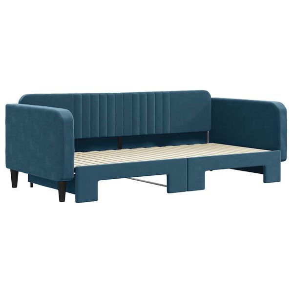 vidaXL Divano Letto con Letto Estraibile Blu 100x200 cm in Velluto
