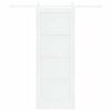vidaXL Porta scorrevole Bianco 78 x 202 cm Pino massello