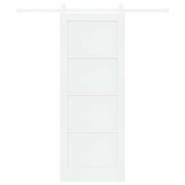 vidaXL Porta scorrevole Bianco 78 x 202 cm Pino massello