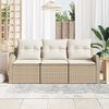 vidaXL Set Divano da Giardino Beige polyrattan
