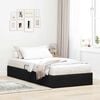 vidaXL Letto con Contenitore con materasso Nero 90 x 190 cm Velluto