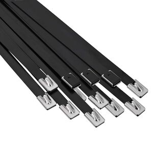 vidaXL Fascetta per Cavi 12 pz 7,9 x 450 mm Nero