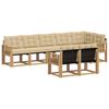 vidaXL Set di divani da esterno con cuscino 8 pcs Bianco e Beige