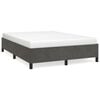 vidaXL Giroletto senza Materasso Grigio Scuro 140x190 cm Velluto