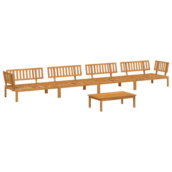 vidaXL Set di divani 5 pcs Antracite Legno di Acacia Massello