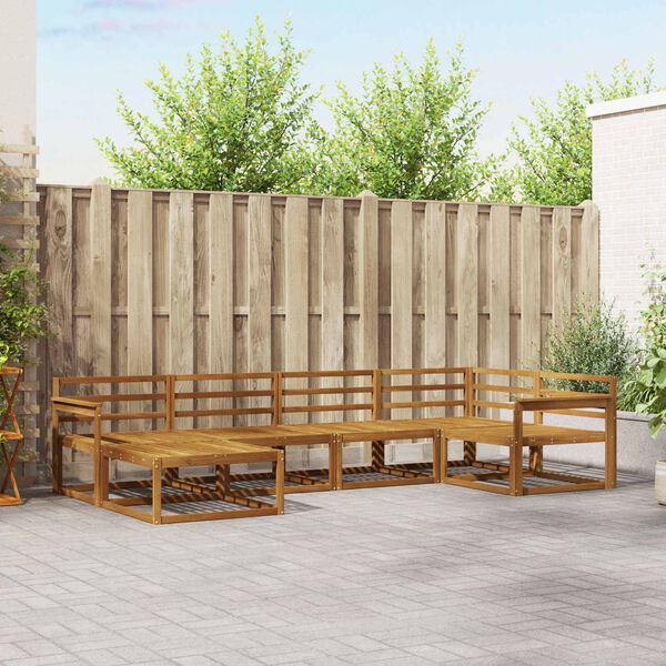 vidaXL Set di divani da esterno 6 pcs Naturale