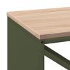 vidaXL Rastrelliera Legna da Ardere con Piano Verde Oliva 100x40x60 cm