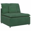 vidaXL Modulo Centrale Divano Modulare con Cuscini Verde Scuro 100cm