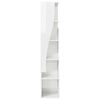 vidaXL Mobile angolare Bianco Lucido 27,5x27x140cm Legno multistrato