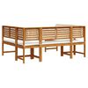 vidaXL Set Panchina da Giardino 5 pcs Marrone Legno di Acacia Massello