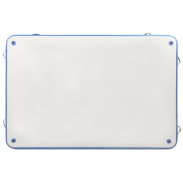 vidaXL Tappeto Galleggiante Gonfiabile Blu e Bianco 200x150x15 cm