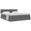 vidaXL Letto con Contenitore Grigio scuro 180 x 200 cm Pelle Sintetica