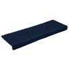 vidaXL Tappetini per scale autoadesivi 15 pz 65x21x4 cm blu navy bordo rettangolare