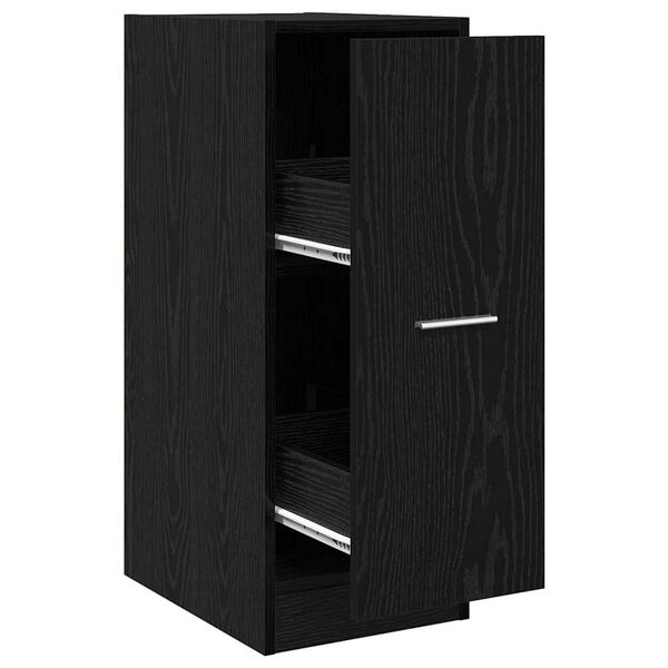 vidaXL Armadio da Apoteca Rovere nero 30 x 41 x 77.5 cm