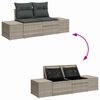 vidaXL Set Divano da Giardino 4 pcs Grigio chiaro polyrattan