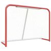 vidaXL Porta Hockey Rete Rossa Bianca 153x60x118cm Acciaio Poliestere