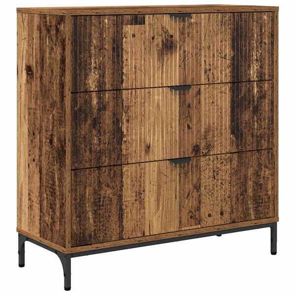 vidaXL Credenza Legno vecchio 79,5 x 33 x 82 cm Legno multistrato