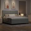 vidaXL Letto con Box Springs LED e Materasso Argille Grigio chiaro
